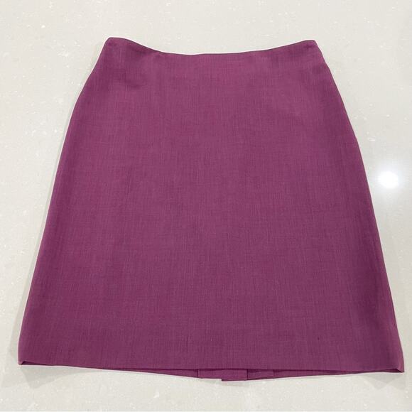 MM Lafleur Dresses & Skirts - M.M. Lafleur Classic Flat Front A Line Mini Skirt Plum 8